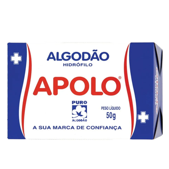Algodão Hidrófilo Apolo 50g Algodão Hidrófilo Apolo 50g - Imagem 1