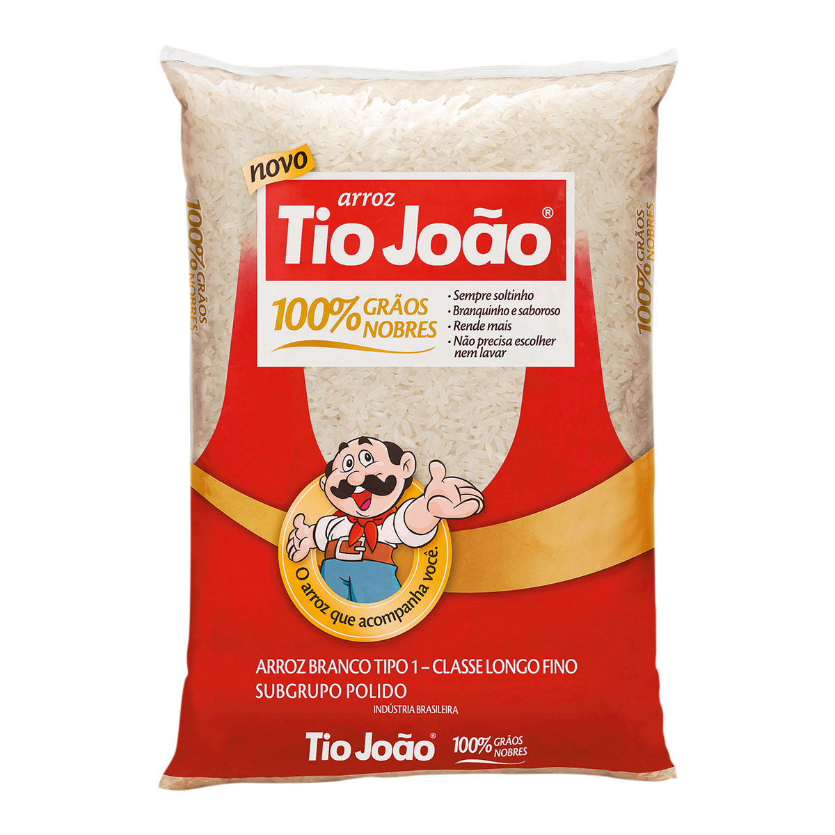 Arroz Branco Tipo 1 Tio João 5kg Arroz Branco Tipo 1 Tio João 5kg - Imagem 1
