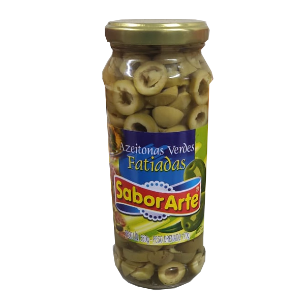 Azeitonas Fatiadas Sabor Arte Azeitonas Verdes Fatiadas Sabor Arte 330g - Imagem 1