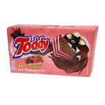 Biscoito Wafer Toddy Morango Chocolate - Crispy Strawberry Wafer Cookies