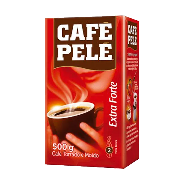 Café Pelé Torrado e Moído Extra Forte Vácuo 500g Café Pelé Torrado e Moído Extra Forte Vácuo 500g - Imagem 1