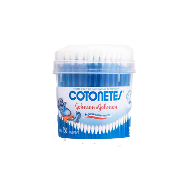 Hastes Flexíveis Cotonete Johnson & Johnson pote 150un Hastes Flexíveis Cotonete Johnson & Johnson 150un - Imagem 1