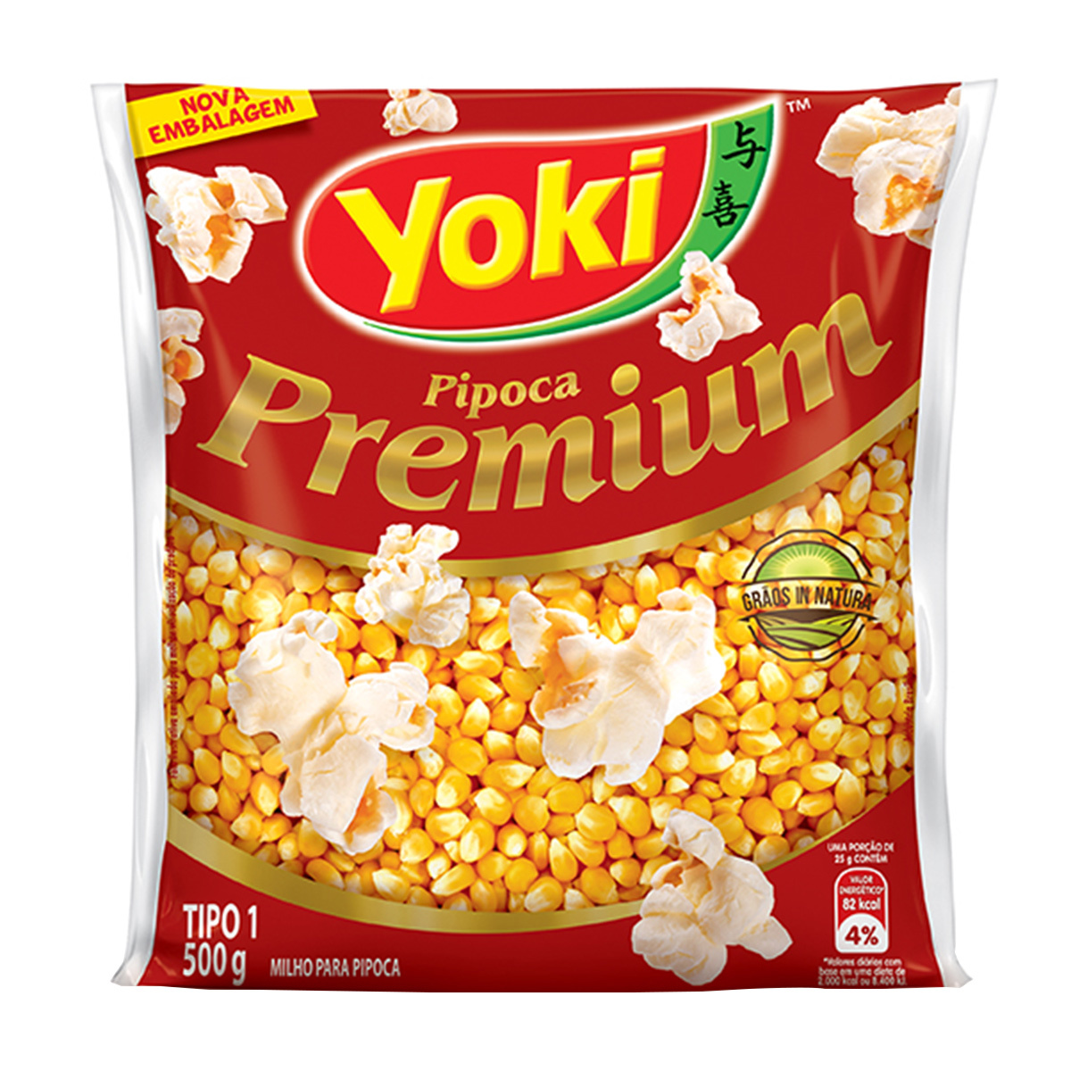 Milho Para Pipoca Yoki Premium Tipo 1 500g Milho Para Pipoca Yoki Premium Tipo 1 500g - Imagem 1