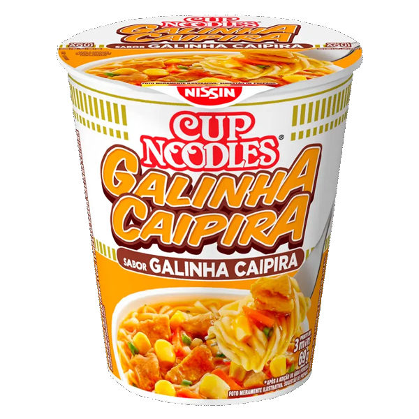 Nissin Cup Noodles Galinha Caipira 69g Cup Noodles Nissin Galinha Caipira 69g - Imagem 1