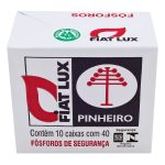 Pacote com 10 Caixas de Fósforos Fiat Lux