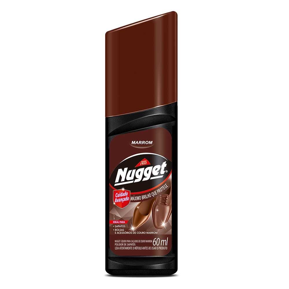 Polidor de Sapatos Nugget Liquido Marrom 60ml Polidor de Sapatos Nugget Liquido Marrom 60ml - Imagem 1