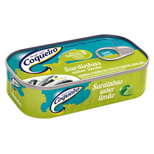 Sardinhas com Sabor Limão Coqueiro 125g Sardinhas com Sabor Limão Coqueiro 125g - Imagem 1