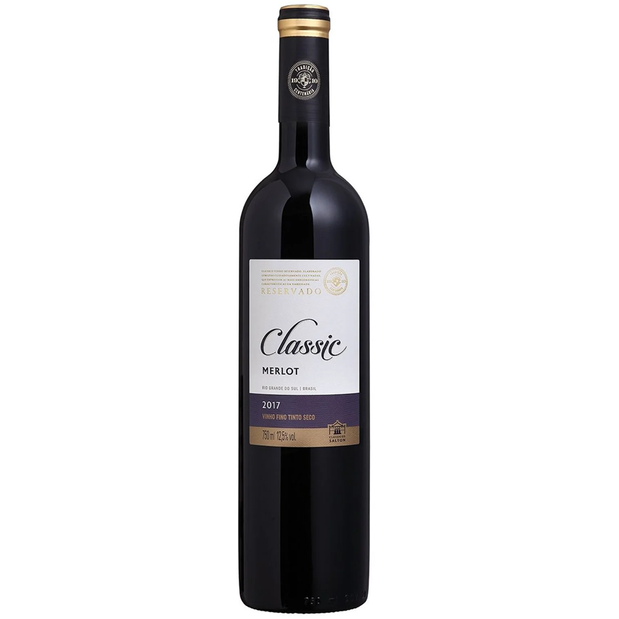 Vinho classic Merlot Vinho Fino Tinto Seco Salton Classic Merlot 750ml - Imagem 1