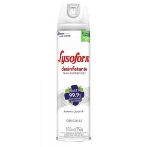 Desinfetante Aerosol para Superfícies Lysoform Original 360ml/274g