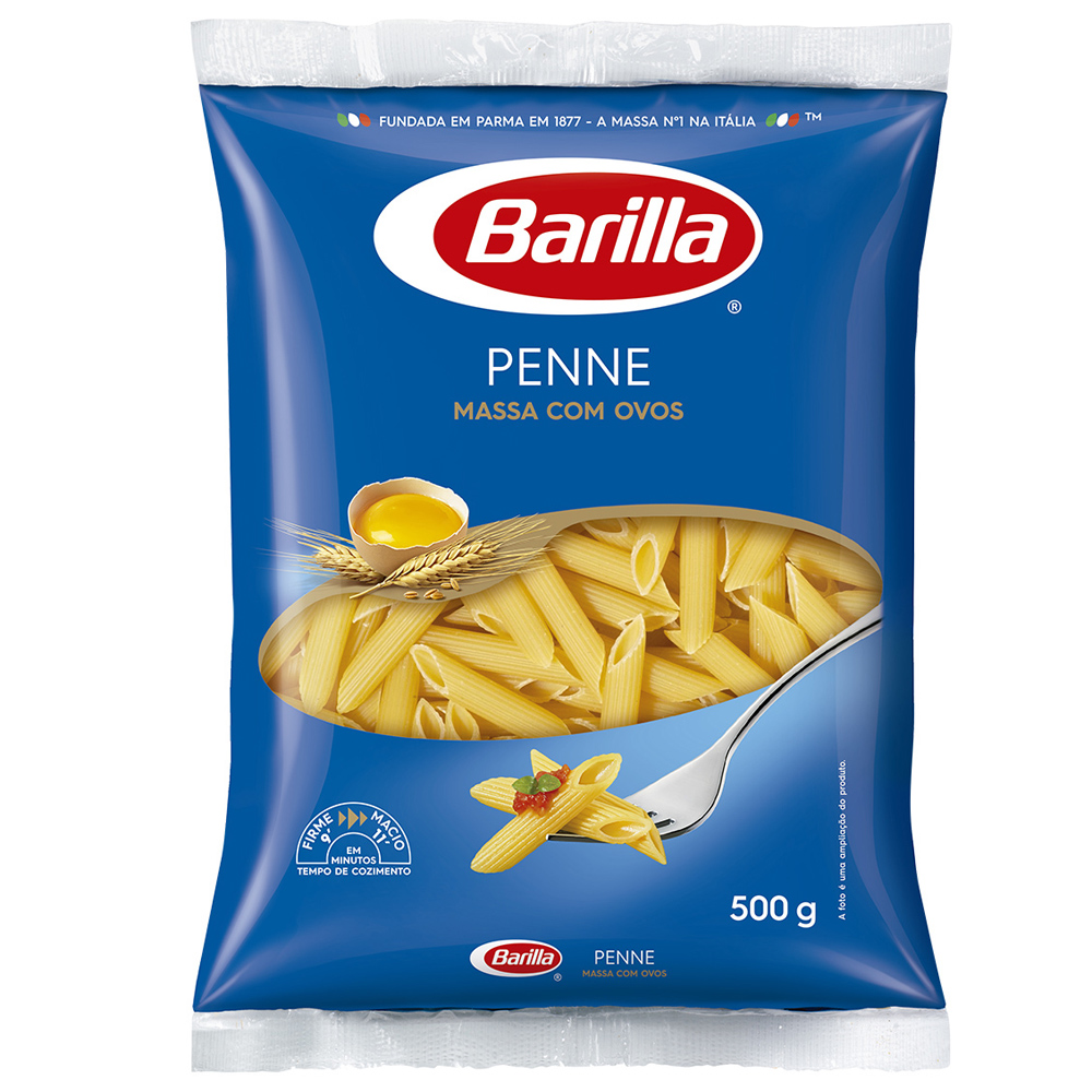 Penne Com Ovos Barilla Macarrão Penne com Ovos Barilla 500g - Imagem 1