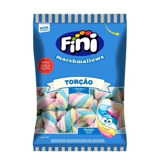Marshmallows Fini Torção Colorido 250g - Imagem 1