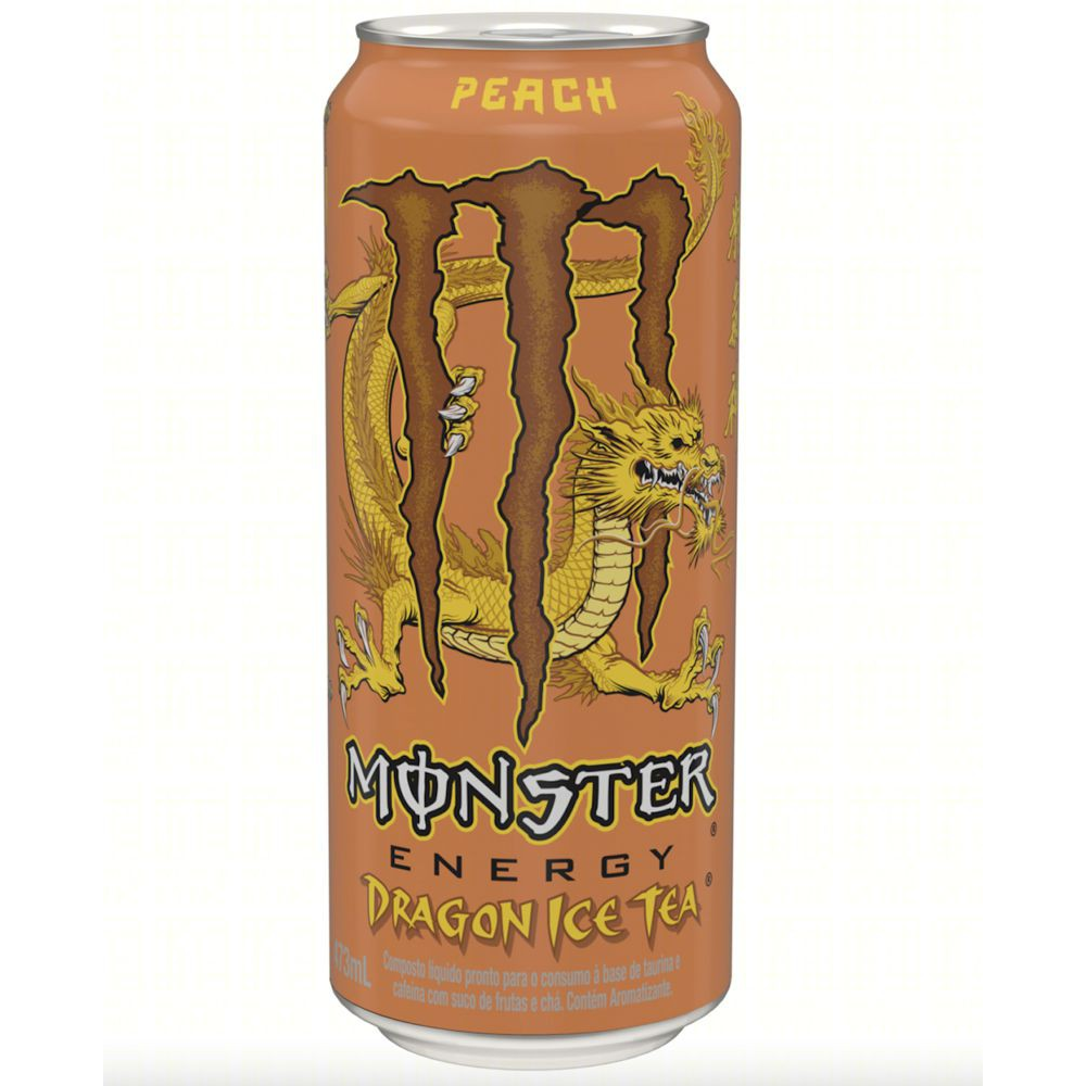Monster Ice Tea Punch Energético Monster Energy Dragon Ice Tea Peach 473ml - Imagem 1