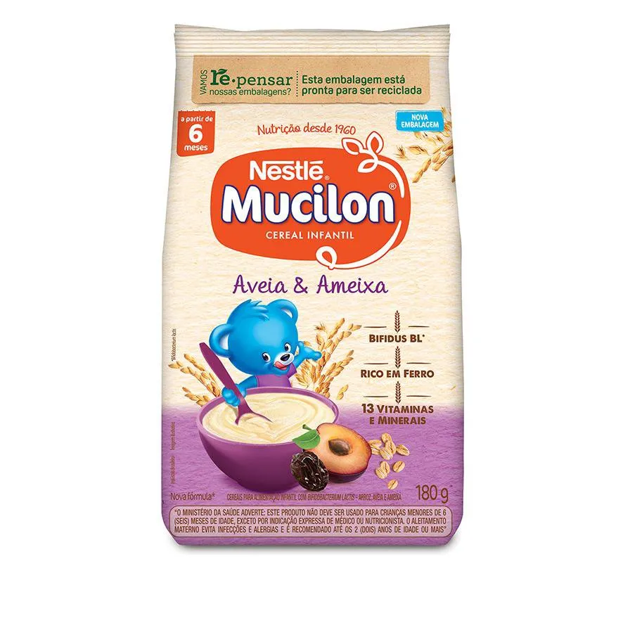 MUCILON AVEIA E AMEIXA 180 Mucilon Nestlé Aveia/Ameixa 180g - Imagem 1