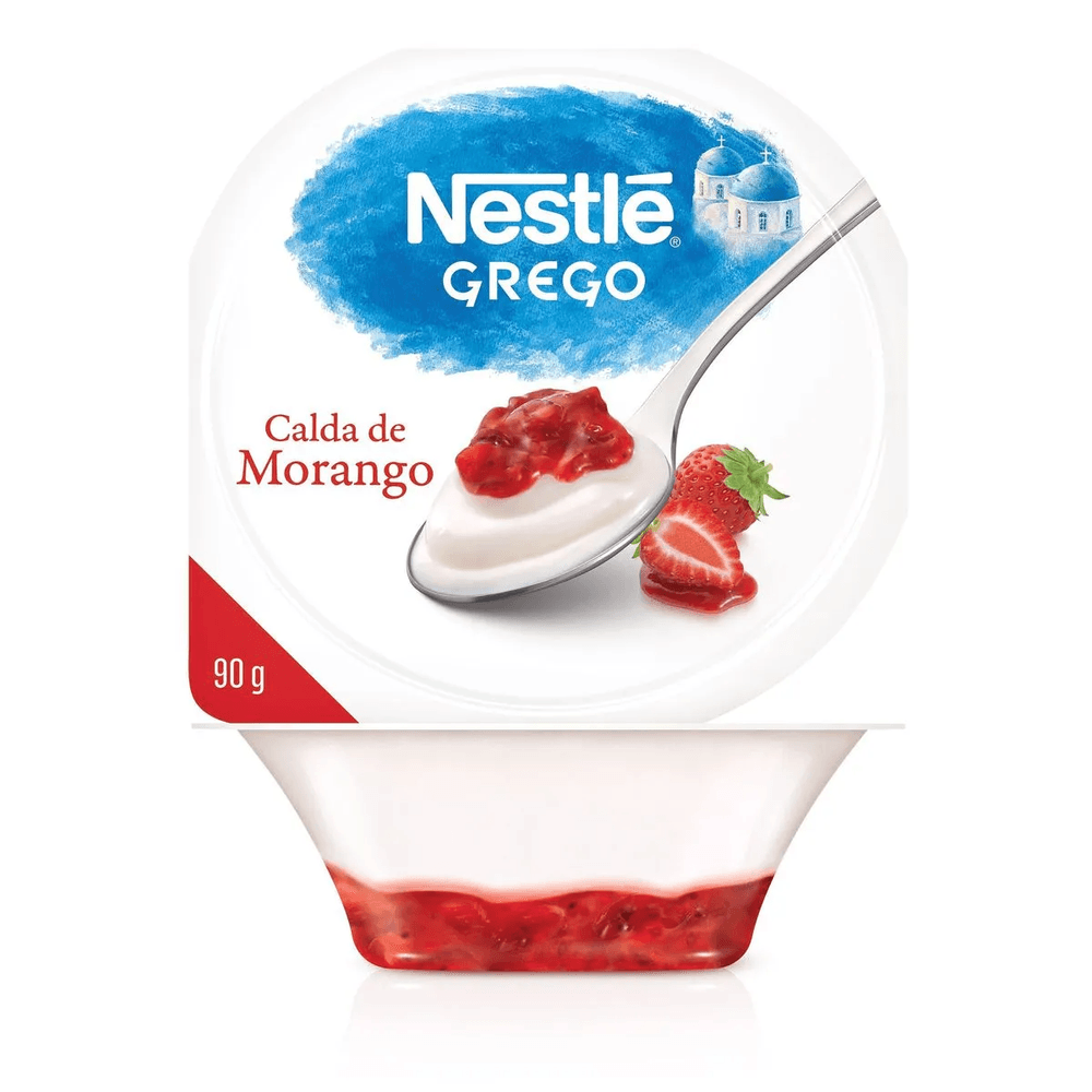 7891000382349 Iogurte Nestle Grego Morango 90g - Imagem 1