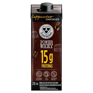 Bebida Láctea 3 Corações Choc Power Whey 250ml