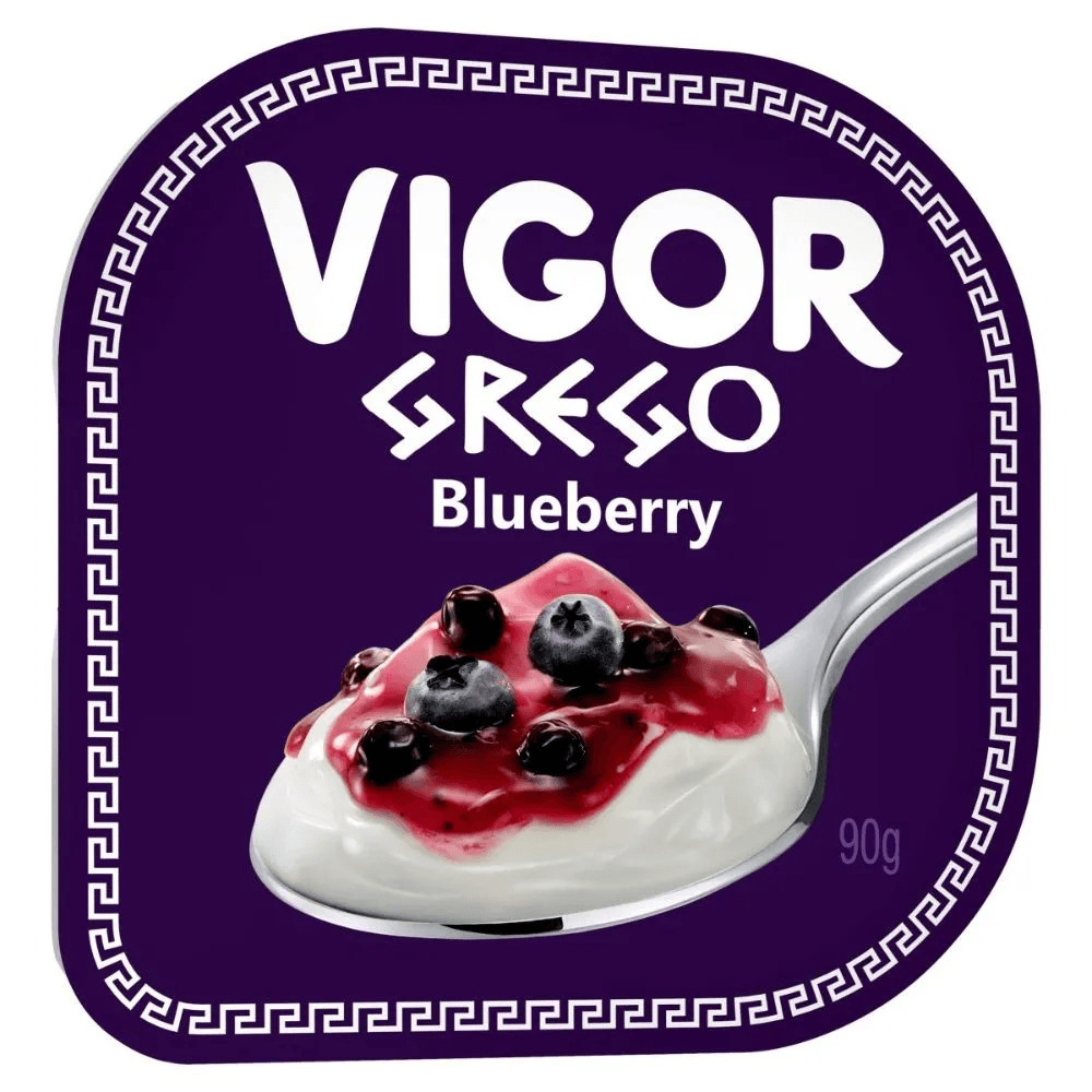 7896625211104 Iogurte Vigor Grego Blueberry 90g - Imagem 1